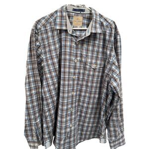 Tommy Bahama Men's XL Plaid Long Sleeve Button-Up‎ Shirt Multicolor